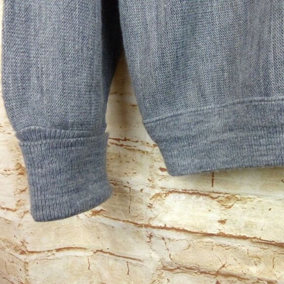 Izod Sweater Mens L Gray 90s Cardigan Button Chest Logo USA VTG Preppy Grandpa - Picture 9 of 11